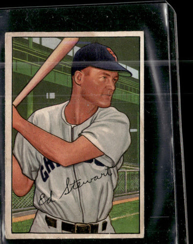 1952 Bowman #185 Bud Stewart VG-EX