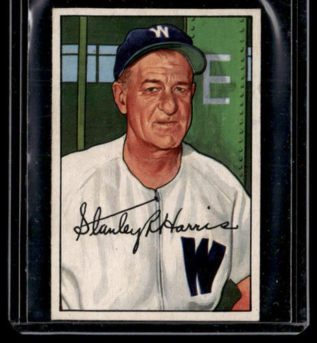 1952 Bowman #158 Bucky Harris VG-EX