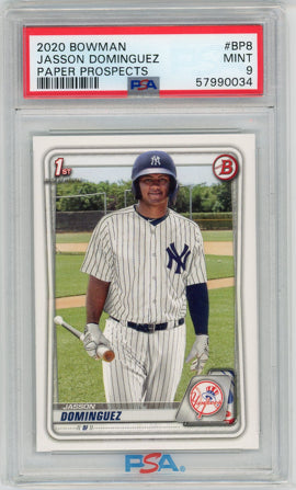 2020 Bowman #BP-8 Jasson Dominguez Prospects PSA 9 MINT
