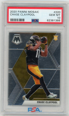 2020 Panini Mosaic #220 Chase Claypool PSA 10 PSA 10 GEM MINT