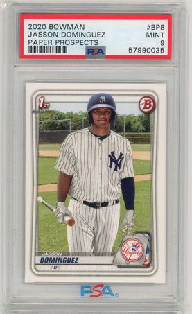 2020 Bowman 1st Edition #BFE-8 Jasson Dominguez PSA 9 MINT