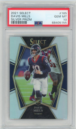 2021 Select #165 Davis Mills Silver Prizm PSA 10 PSA 10 Gem Mint