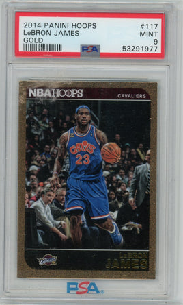 2014 Hoops #117 LeBron James GOLD Artist's Proof PSA 9 MINT