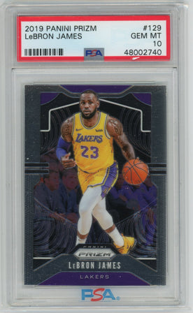 2019 Panini Prizm #129 LeBron James PSA 10 Gem Mint