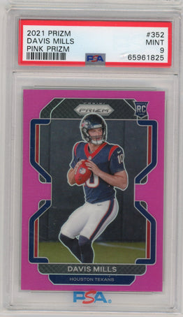 2021 Prizm #352 Davis Mills Pink Prizm PSA 9 PSA 9 MINT