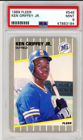 1989 Fleer #548 Ken Griffey Jr. PSA 9 Mint