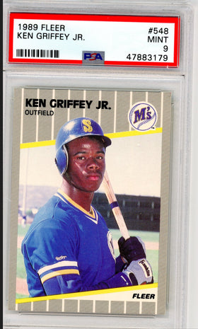 1989 Fleer #548 Ken Griffey Jr. PSA 9 Mint