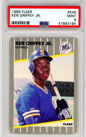 1989 Fleer #548 Ken Griffey Jr. PSA 9 Mint