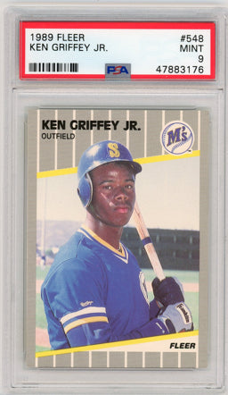 1989 Fleer #548 Ken Griffey Jr. PSA 9 Mint