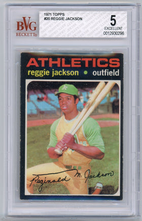 1971 Topps #20 Reggie Jackson BGS 5 EX