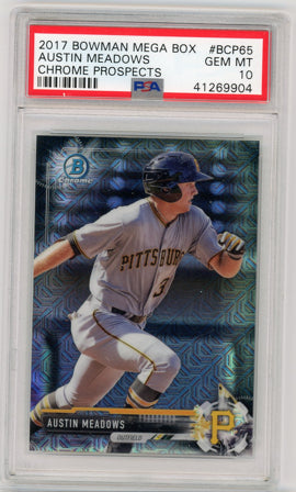 2017 Bowman #BP65 Austin Meadows Prospects Purple PSA 10 Gem Mint