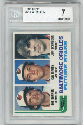 1982  Topps #21 Orioles Future Stars (Bob Bonner / Cal Ripken 