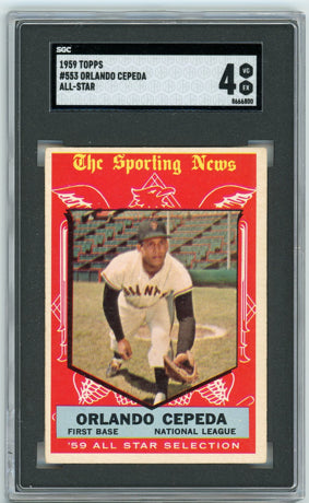 1959 Topps #553 Orlando Cepeda SGC 4 VG