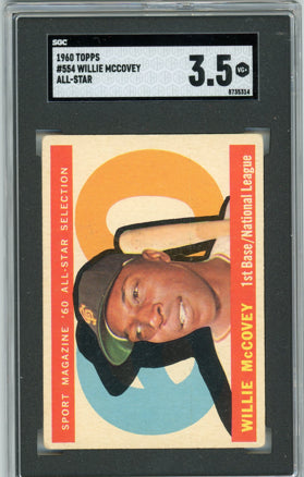 1960 Topps #554 Willie McCovey SGC 3.5 VG+