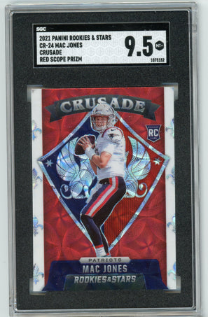 2021 Panini Rookies & Stars #CR-24 Mac Jones Crusade Red Scope Prizm SGC 9.5 SGC 9.5 Mint+