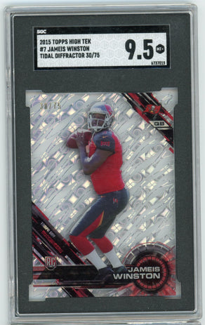 2015 Topps High Tek #7 Jameis Winston Pattern 2 Spiral / Dots SGC 9.5 Mint+