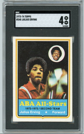 1973 Topps #240 Julius Erving SGC 4 VG-EX