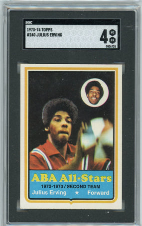 1973 Topps #240 Julius Erving SGC 4 VG-EX