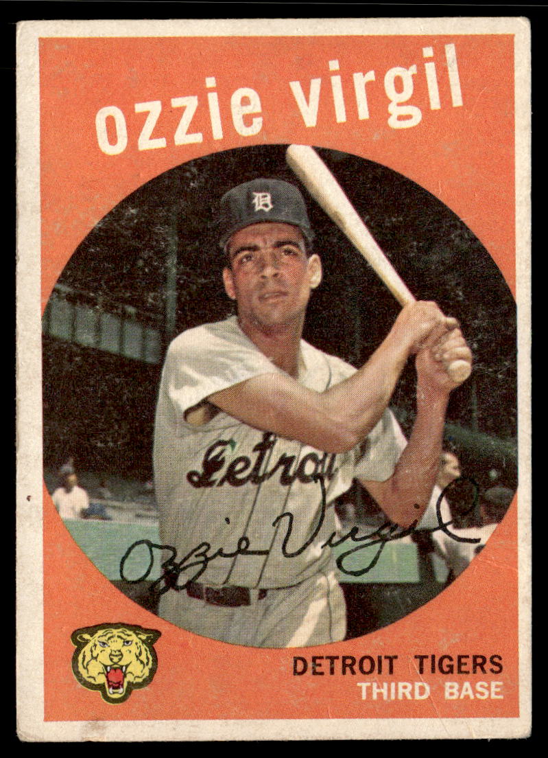 1959 Topps #203b Ozzie Virgil Gray/darker back VGEX-B111R4