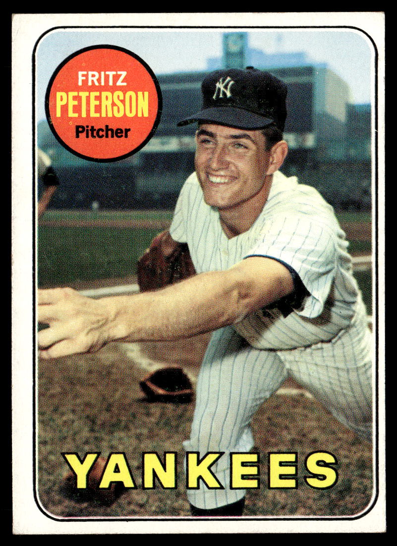 1969 Topps #46 Fritz Peterson  VG-EX-B112R1